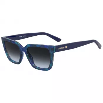 MOSCHINO LOVE Moteriški akiniai nuo saulės MOL087-S-PJP – katininės formos acetatinis rėmelis, pilki gradientiniai lęšiai 55/17/140 mm