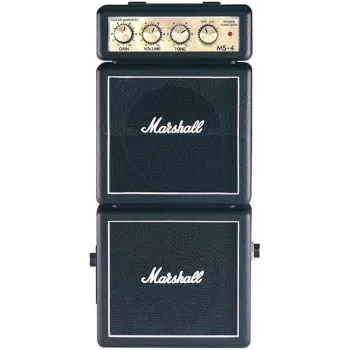 MRH Marshall MS-4 Micro Stack 1W kietojo kūno mikro gitaros stiprintuvas, juodas