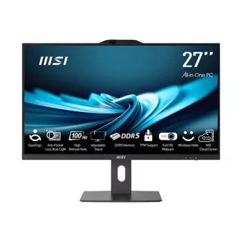 MSI PRO AP272P 14M-496EU 27 colių All-in-One kompiuteris - Full HD IPS, Intel Core i5-14400, 16GB RAM, 512GB SSD, Windows 11 Pro, juodos spalvos