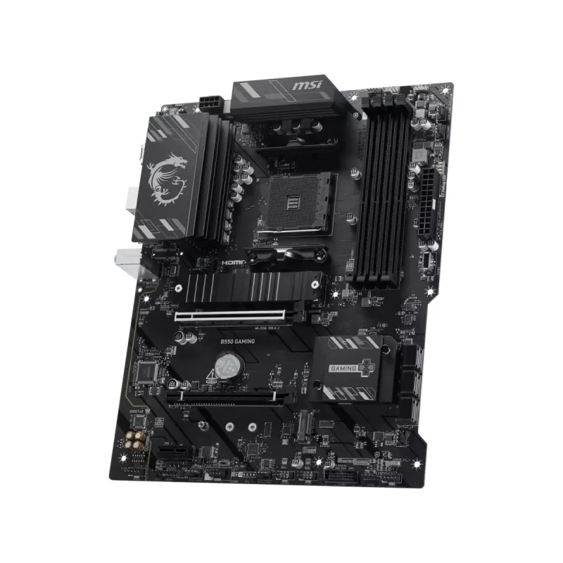 MSI B550 GAMING pagrindinė plokštė – AMD B550 mikroschemų rinkinys, AM4 lizdas, ATX, DDR4, HDMI/DP