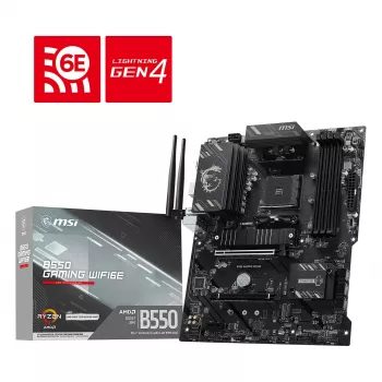 MSI B550 GAMING WIFI6E pagrindinė plokštė - AMD B550, Socket AM4, ATX, DDR4, Wi-Fi 6E