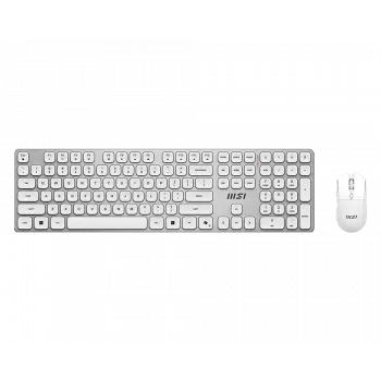 MSI Forge K210 Wireless Combo White US - belaidė klaviatūros ir pelės kombinacija
