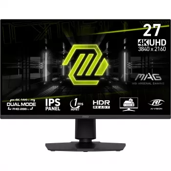 MSI MAG 275UPD E14 27 colių Rapid IPS 4K UHD 288 Hz žaidimų monitorius – juodas