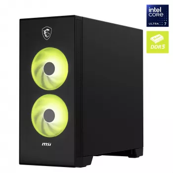 MSI MAG Infinite S AI 2nd 2NVM5-003AT žaidimų stalinis kompiuteris - Intel Core Ultra 5 225F, RTX 5060 Ti, 16GB DDR5, 1TB SSD, Windows 11 Home, juoda/skaidri