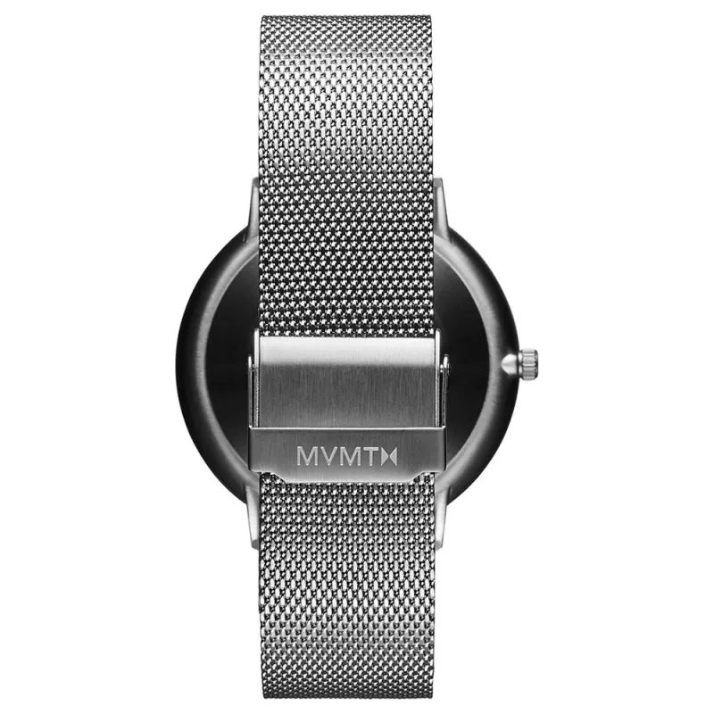 MVMT vyrų automatinis laikrodis 28000089-D 42mm nerūdijančio plieno korpusas, juodas odinis dirželis