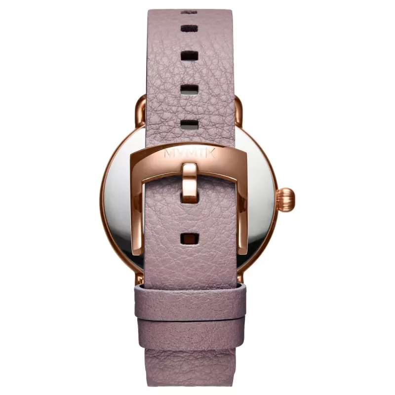 MVMT Women's Nova Chrono laikrodis D-FR01-RGPU 36mm rožinio aukso nerūdijančio plieno, violetinė oda