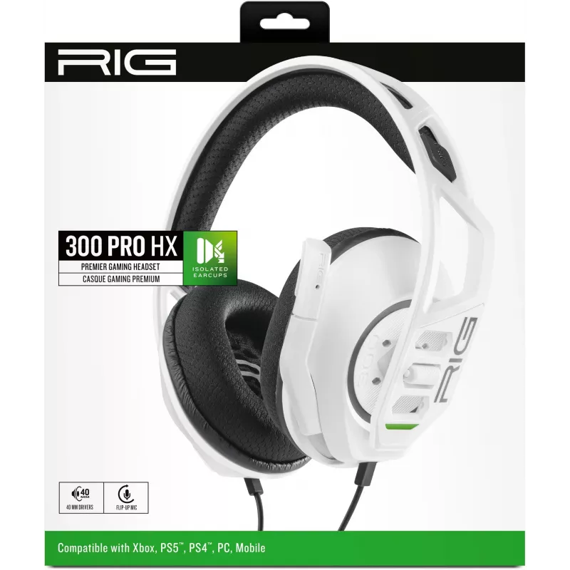 NACON RIG 300HX Gaming Headset, baltas, skirtas Xbox