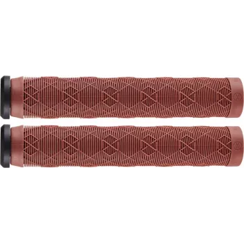 Native Emblem Grips Ember – TPE paspirtuko rankenos su galiniais kamščiais (165 mm, 32 mm OD, 22,2 mm ID) – Deganti oranžinė