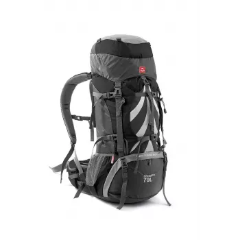 Naturehike 70L žygių kuprinė NH70B070-B juoda, su vidiniu rėmu ir lietaus užvalkalu
