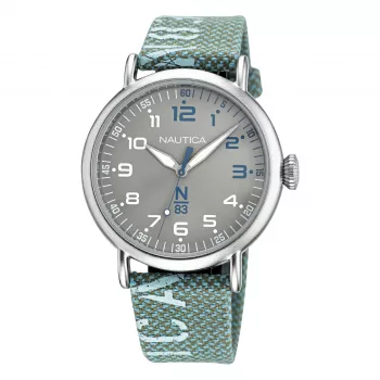 Nautica vyrų rankinis laikrodis NAPLSF019 analoginis kvarcinis nerūdijančio plieno 40 mm mėlynu ciferblatu