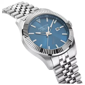 Nautica NAPPBS248 vyriškas analoginis kvarcinis laikrodis 43 mm juodu ciferblatu ir silikoniniu dirželiu