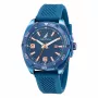 Nautica Men's Porthole Chronograph Quartz Watch NAPTCF201 44 mm mėlynas ciferblatas silikoninis dirželis
