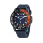 Nautica vyriškas kvarcinis chronografinis laikrodis NAPFWS302 45 mm mėlynu ciferblatu ir silikonine apyranke
