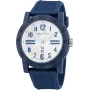 Nautica NAPATS301 vyrų laikrodis – kvarcinis analoginis, 42,5 mm mėlynas ciferblatas, silikoninis dirželis