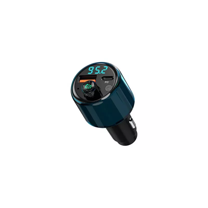 NAVITEL BHF05 MAX Daugiafunkcinis FM siųstuvas su Bluetooth 5.0, USB jungtimi, laisvų rankų įranga, LED ekranu, QC3.0 greituoju įkrovimu