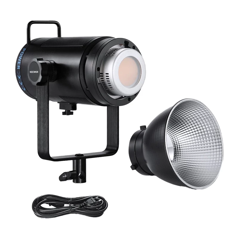 Neewer CB200C 200W RGB LED vaizdo šviesa, 2500K-10000K, CRI/TLCI ≥97, Bowens laikiklis, programėlės ir DMX valdymas