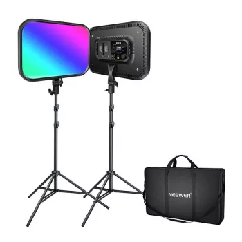 NEEWER RGB168 RGB LED vaizdo šviesų rinkinys, 2 vnt., 60W, 2500-8500K