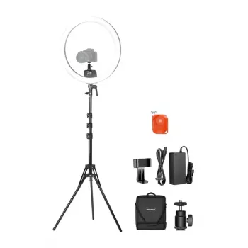 „NEEWER SRP18C“ 17 cm selfių rinkinys su apvalia LED šviesa telefonui