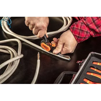 NEO TOOLS 01-400 Automatinis kabelių nuėmiklis 0,5–6 mm² su vielos pjaustytuvu