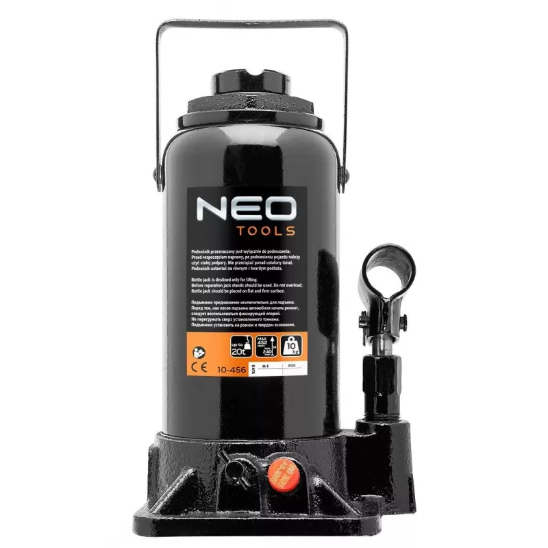 NEO TOOLS 10-456 atsarginis vandens butelio dangtelis, skirtas 10-455, užsukamas su atverčiamu snapeliu, be BPA, juodas