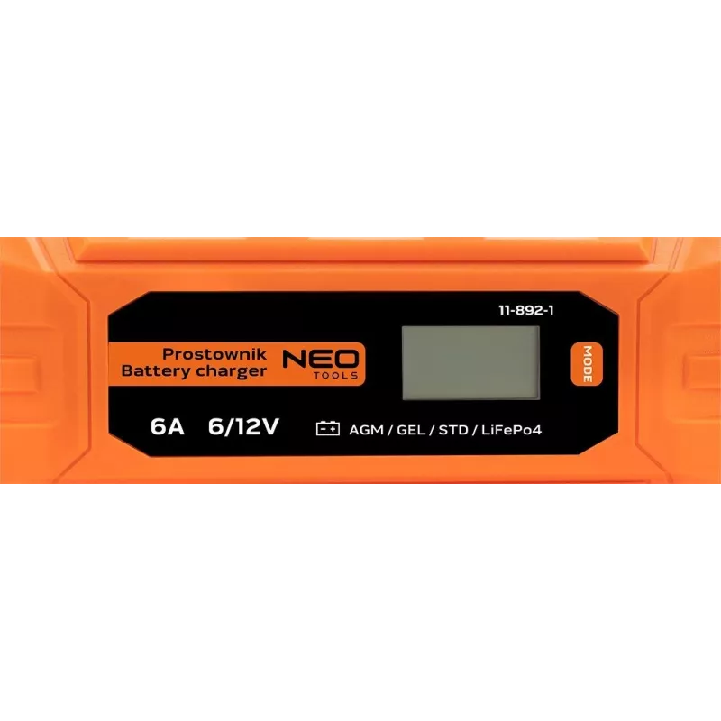 NEO Tools 11-892-1 Automobilio akumuliatoriaus įkroviklio krokodilo gnybtai, 15 A, 12 V/24 V, pora