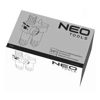 NEO Tools 14-734 Suspausto oro filtras 1/4 inch 40 mikronų su polikarbonato talpa