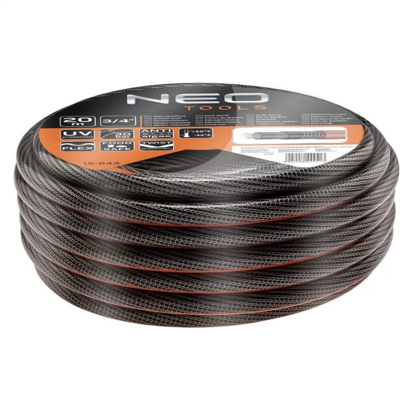 NEO Tools 15-843 sodo žarna 20 m 1/2 inch 3 sluoksnių armuotas PVC žalias