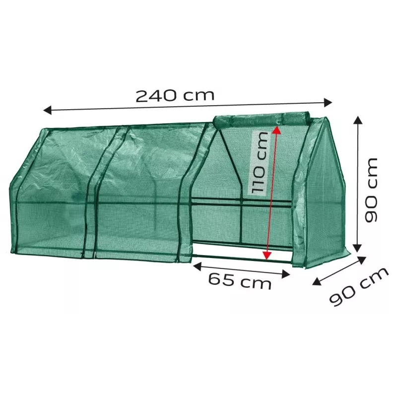 NEO Tools 15-912 Šiltnamio dėžė su dvigubo sienelio polikarbonato plokštėmis, anoduoto aliuminio rėmu, 0,6 m² auginimo plotu, 2 reguliuojamais dangčiais, UV apsauga, sidabrinė