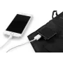 NEO TOOLS 15W sulankstomas saulės įkroviklis su USB-A ir USB-C išėjimais, monokristalinis panelis, IPX4 atsparus vandeniui, juodos spalvos