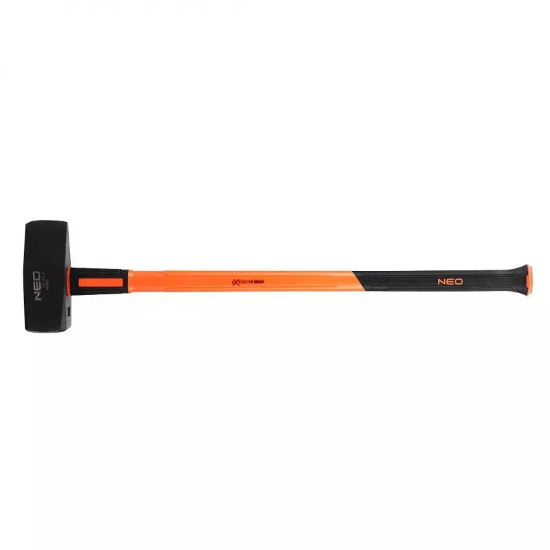 NEO TOOLS 25-162 plaktukas su atlenktu nageliu, stiklo pluošto kotu, 600 g galvute, magnetiniu vinių laikikliu, antivibracine sistema, TÜV sertifikuotas, juodos/oranžinės spalvos
