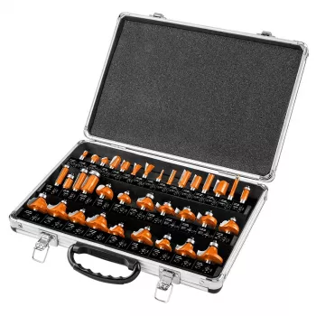 Neo Tools kietlydinio frezų rinkinys, 8 mm kotas, 35 vnt.