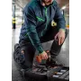 NEO TOOLS 81-229-S apsauginės kelnės su kelių apsaugų kišenėmis, pilka/juoda, S dydis