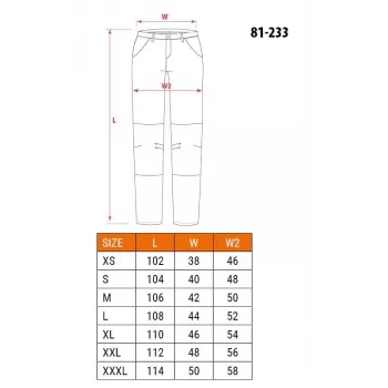 NEO Tools 81-233-XXXL apsauginės kelnės, juodos
