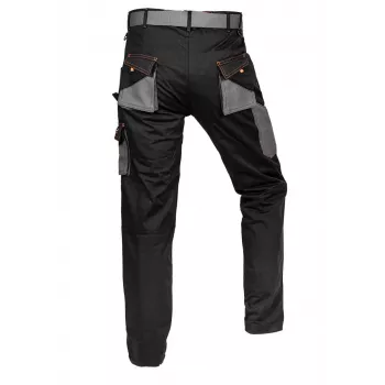 NEO TOOLS 81-238-XS Unisex apsauginės darbo kelnės su sustiprintais keliais, pilka/juoda, XS dydis