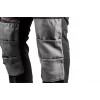 NEO TOOLS 81-248-XXL vyriškos darbo kelnės su 10 kišenių ir kelių apsaugų kišenėmis, pilka/juoda, 100% medvilnė, 270 g/m²