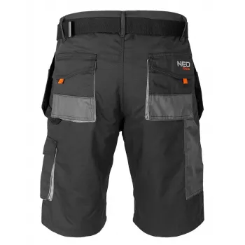 NEO Tools 81-270-XL apsauginiai darbo šortai, pilki/juodi, XL dydis, 9 kišenės, EN ISO 13688