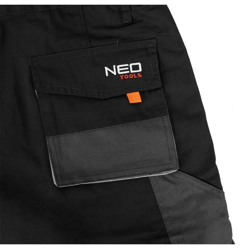 NEO Tools 81-270-XL apsauginiai darbo šortai, pilki/juodi, XL dydis, 9 kišenės, EN ISO 13688