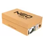 NEO TOOLS 82-751-40 S1P SRC apsauginiai batai su plieniniu pirštu ir antipradūrimo padu, zomšinė oda, juodi/pilki, 40 dydis