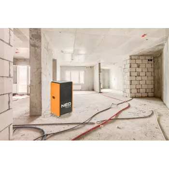 NEO TOOLS 90-162 drėgmės surinkėjas 10L/24h su 2,1L talpa, LED ekranu, automatinio atšildymo funkcija, nuolatiniu vandens išleidimu, vaikų užraktu, juodos spalvos