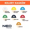 NEO TOOLS 97-211 Vėdinamas pramoninis apsauginis šalmas su 6 taškų žvaigždinės pavaros pakaba, EN 397, baltas