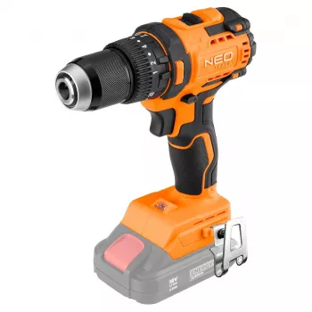 NEO TOOLS 04-619 Gręžtuvas-suktuvas su smūgio funkcija, bešepetinis, 18V, 13mm griebtuvas, kompaktiškas, Energy+, be akumuliatoriaus