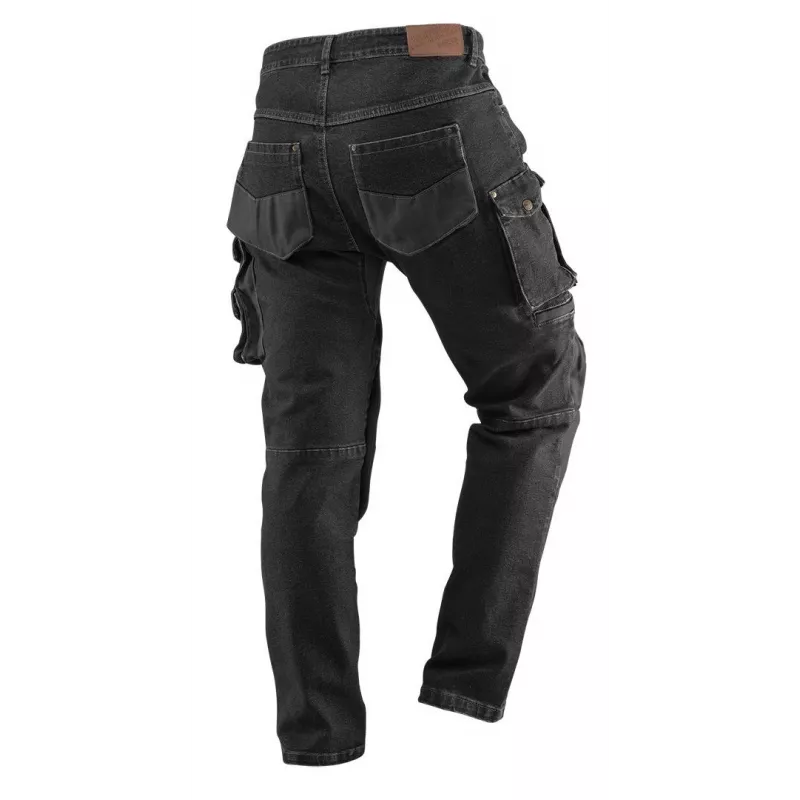 NEO TOOLS DENIM darbo kelnės, juodos, L dydis