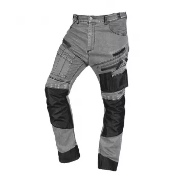 NEO TOOLS DENIM darbo kelnės su oksfordo sutvirtinimais, pilkos, dydis XS
