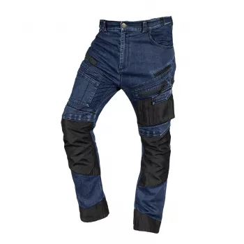 NEO TOOLS DENIM darbo kelnės su Oxfordo sutvirtinimais, tamsiai mėlynos, XS dydis