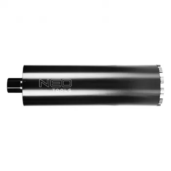 NEO TOOLS deimantinis gręžimo vainikas 132 mm x 470 mm, 1 1/4 colio UNC sriegis, šlapiasis gręžimas gelžbetoniui ir mūrui