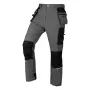 NEO TOOLS vyriškos Mix&Match darbo kelnės su 4 krypčių tampriu audiniu ir Cordura sutvirtinimais, pilkos/juodos, S dydis