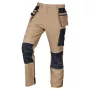 NEO TOOLS Mix&Match 4-Way Stretch darbo kelnės su holster kišenėmis ir Cordura sutvirtinimu, smėlio-juodos spalvos, M dydis