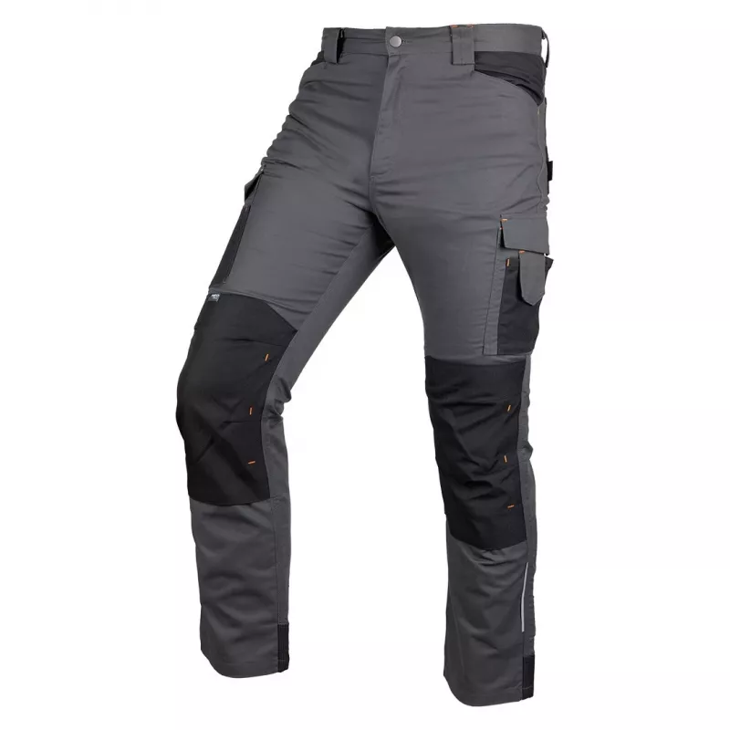 NEO TOOLS Mix&Match darbo kelnės, kanvasas, CORDURA® sutvirtintos, pilkai juodos, XS dydis