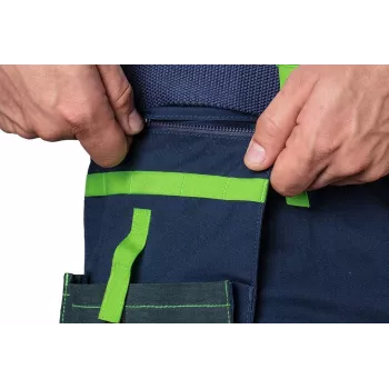 NEO TOOLS PREMIUM Vyriški medvilnės mišinio šortai su tamprumu, XXXL, juodi