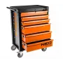 NEO Tools darbo spintelė su 6 stalčiais, 280 kg bendra apkrova, su užraktu, rutuliniais kreiptuvais, apsauga nuo pasvirimo, 4 ratukais, plieninė | Kur.lt